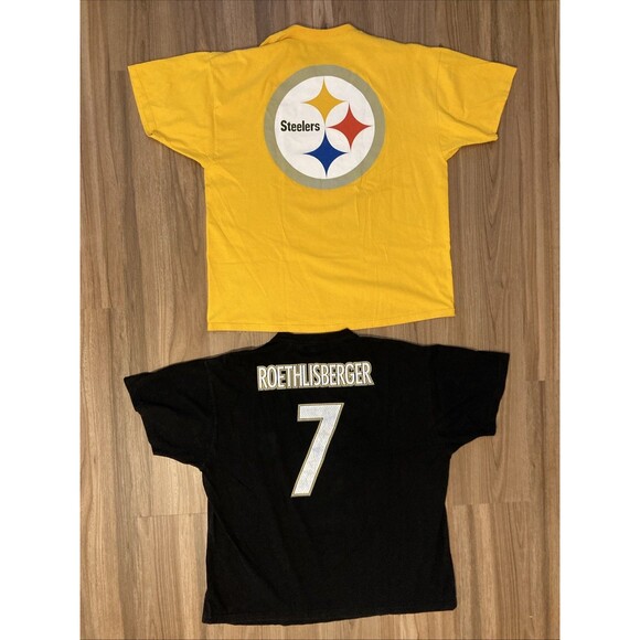 Majestic Set of 2 Men's Steelers Football Shirts (Size 3XL) Roethlisberger, NFL - Picture 1 of 8